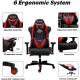 AutoFull Gaming Chair Red And Black PU Leather Racing Style Computer Chair, E-Sports Swivel Chair, AF070BPU Standard