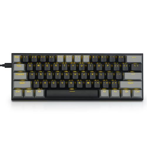 Official EYOOSO Z11 61 Keys Wired Mechanical Gaming Keyboard with Solid Backlit Two-Color Keycaps