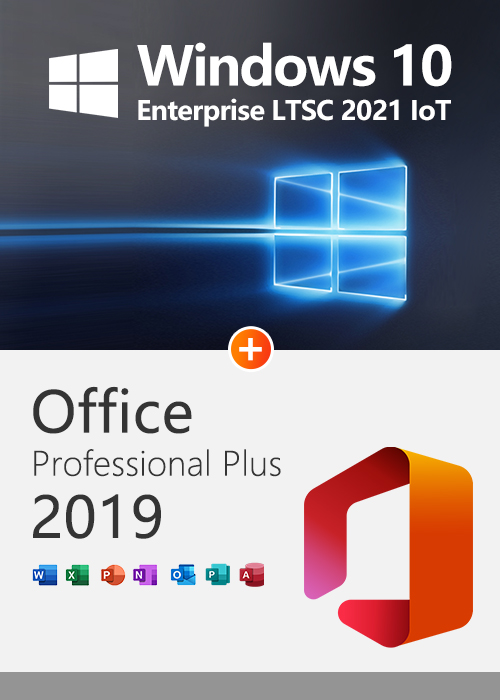 MS Win 10 Enterprise LTSC 2021 IoT Edition +MS Office2019 Professional Plus CD Keys Pack