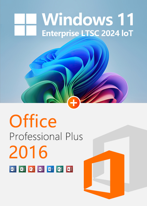 MS Win 11 Enterprise LTSC 2024 IoT Edition +MS Office2016 Professional Plus CD Keys Pack