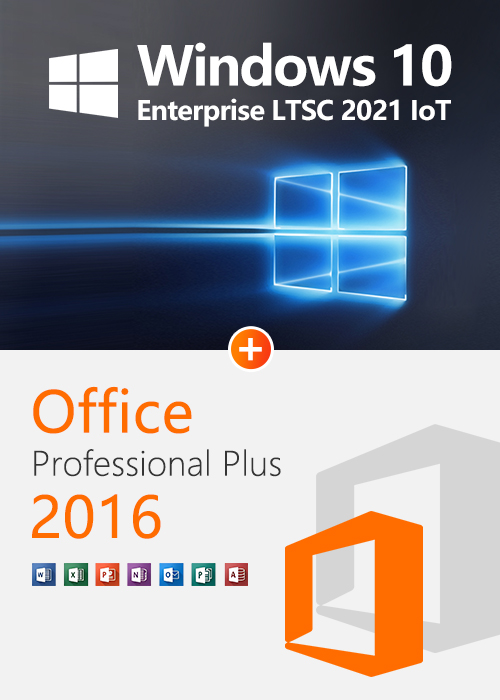 MS Win 10 Enterprise LTSC 2021 IoT Edition +MS Office2016 Professional Plus CD Keys Pack