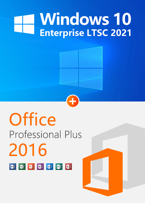 MS Win 10 Enterprise LTSC 2021 +MS Office2016 Professional Plus CD Keys Pack